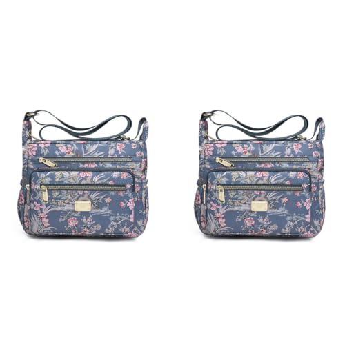 PALAY® Crossbody Bag for Women Nylon Shoulder Floral Multi-Pocket Purse 2 PCS PALAY® Crossbody Bag for Women Nylon Shoulder Floral Multi-Pocket Purse 2 PCS